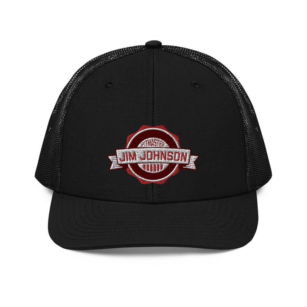 Jim Johnson Embroidered Mesh Trucker Hat- Black – JimJohnson